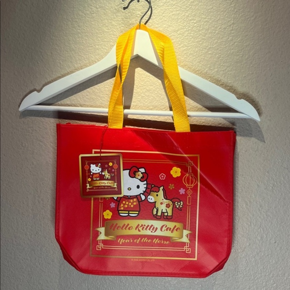 New Hello Kitty Cafe Year of the Horse Small Tote Bag Shopper NWT